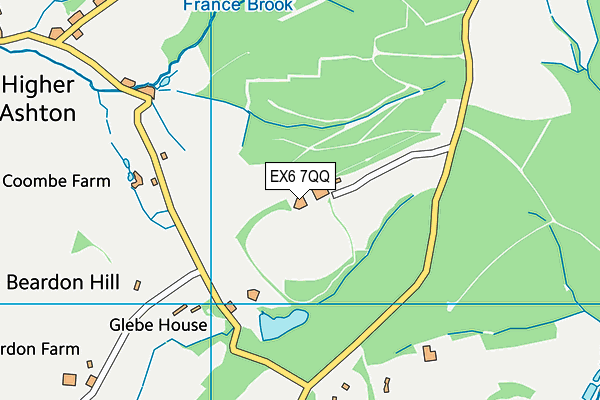 EX6 7QQ map - OS VectorMap District (Ordnance Survey)