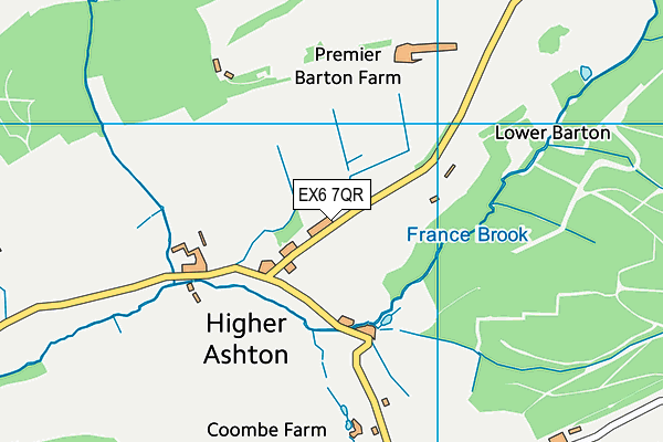 EX6 7QR map - OS VectorMap District (Ordnance Survey)