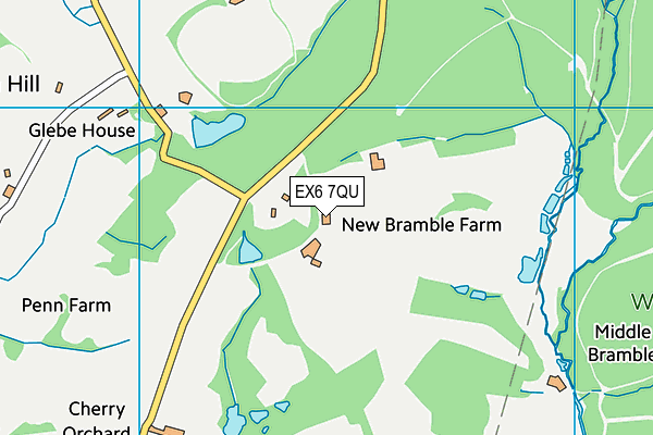 EX6 7QU map - OS VectorMap District (Ordnance Survey)