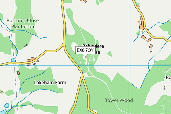 EX6 7QY map - OS VectorMap District (Ordnance Survey)