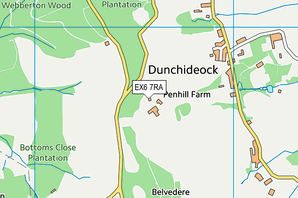 EX6 7RA map - OS VectorMap District (Ordnance Survey)