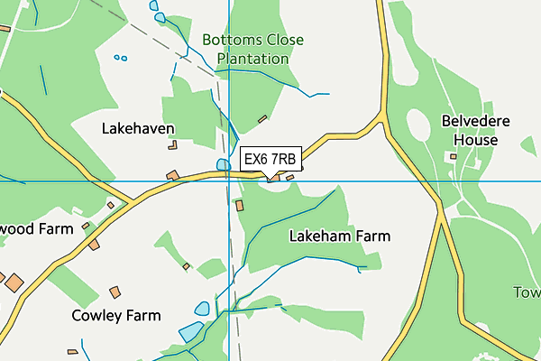 EX6 7RB map - OS VectorMap District (Ordnance Survey)