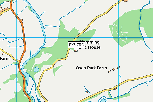 EX6 7RG map - OS VectorMap District (Ordnance Survey)