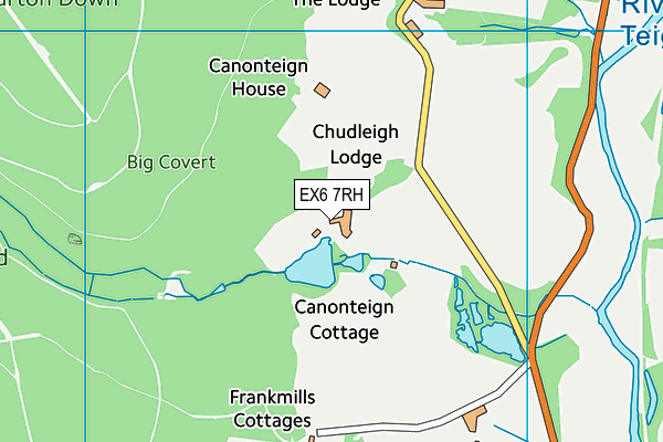 EX6 7RH map - OS VectorMap District (Ordnance Survey)