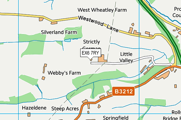 EX6 7RY map - OS VectorMap District (Ordnance Survey)