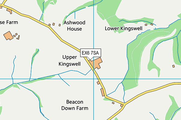 EX6 7SA map - OS VectorMap District (Ordnance Survey)