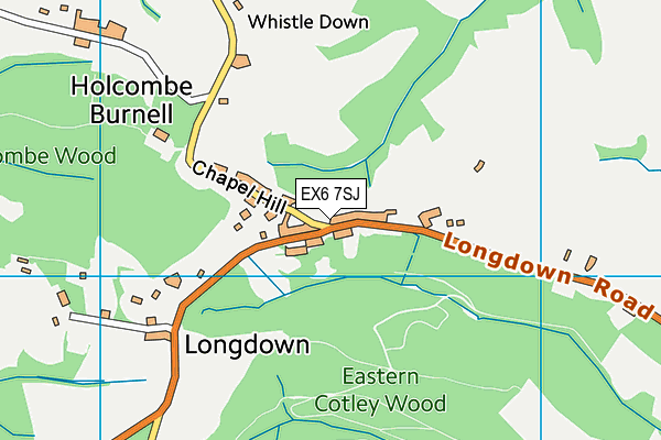 EX6 7SJ map - OS VectorMap District (Ordnance Survey)