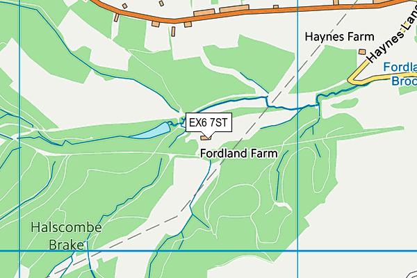 EX6 7ST map - OS VectorMap District (Ordnance Survey)