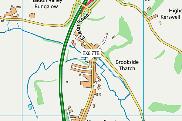 EX6 7TB map - OS VectorMap District (Ordnance Survey)