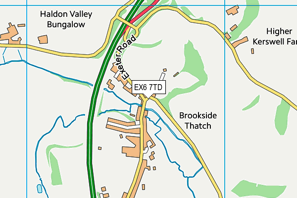 EX6 7TD map - OS VectorMap District (Ordnance Survey)