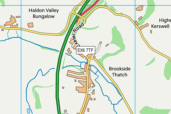 EX6 7TF map - OS VectorMap District (Ordnance Survey)