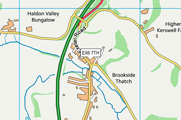 EX6 7TH map - OS VectorMap District (Ordnance Survey)