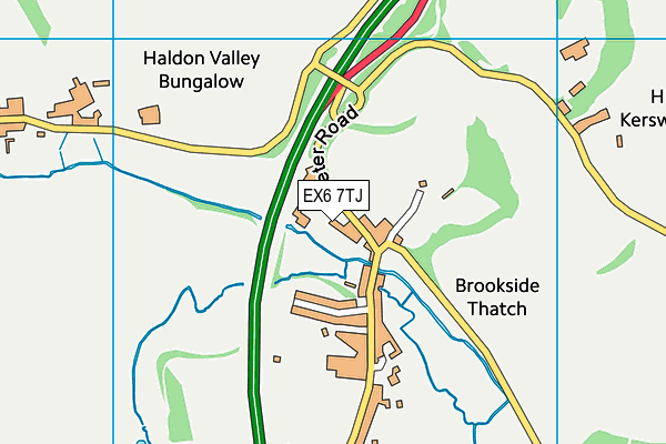 EX6 7TJ map - OS VectorMap District (Ordnance Survey)