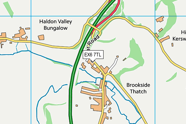 EX6 7TL map - OS VectorMap District (Ordnance Survey)