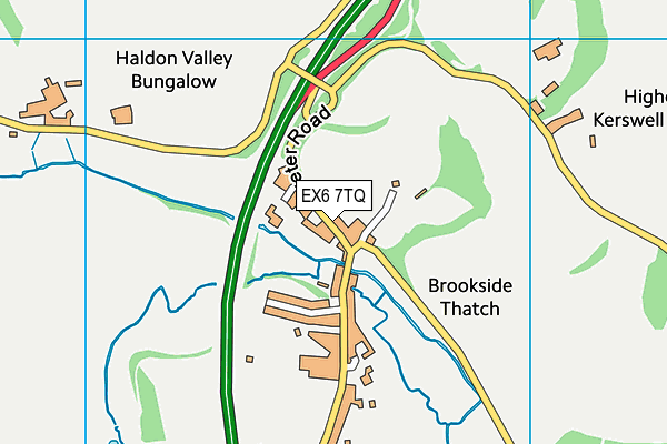 EX6 7TQ map - OS VectorMap District (Ordnance Survey)