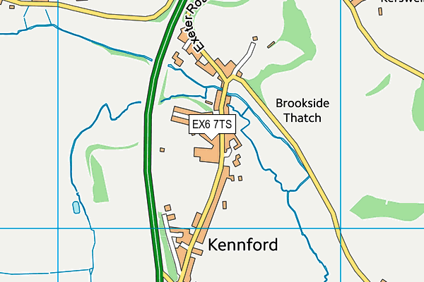 EX6 7TS map - OS VectorMap District (Ordnance Survey)