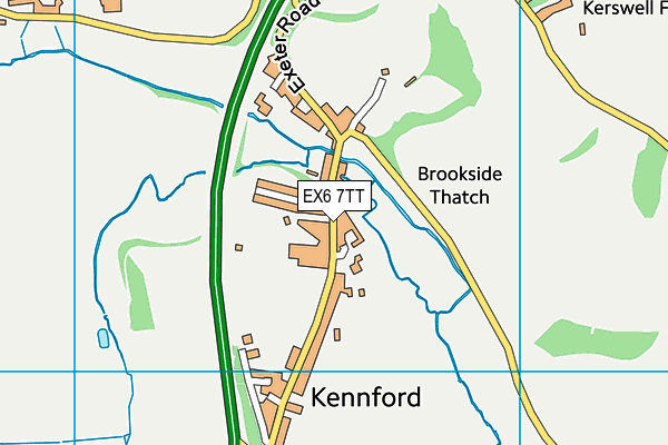 EX6 7TT map - OS VectorMap District (Ordnance Survey)