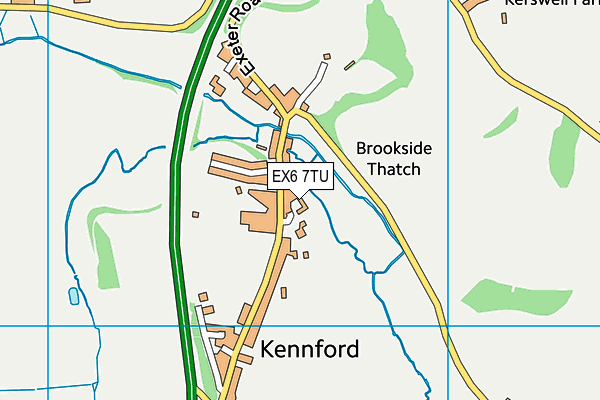 EX6 7TU map - OS VectorMap District (Ordnance Survey)