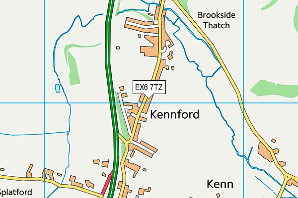 EX6 7TZ map - OS VectorMap District (Ordnance Survey)