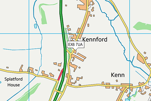 EX6 7UA map - OS VectorMap District (Ordnance Survey)