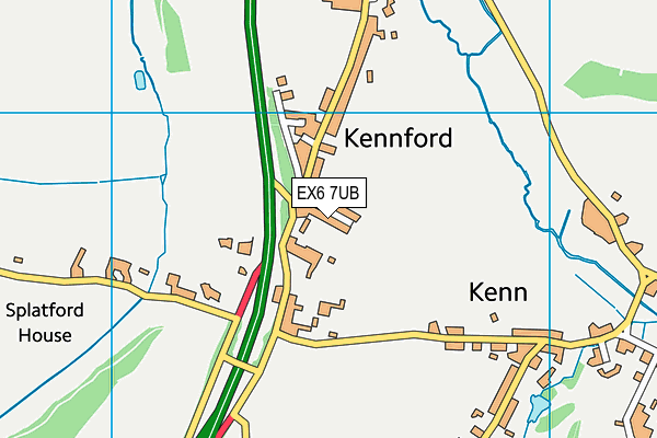 EX6 7UB map - OS VectorMap District (Ordnance Survey)