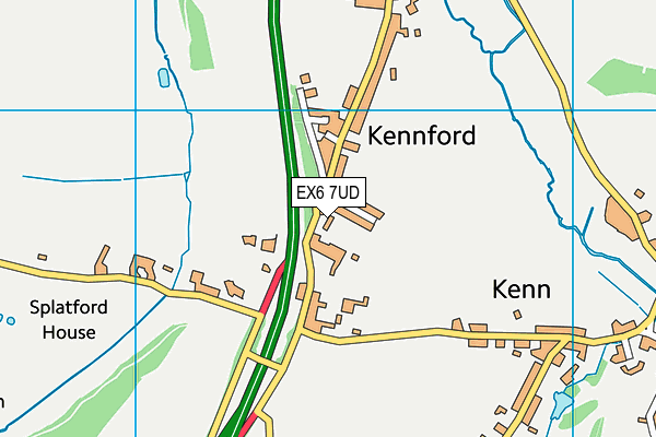 EX6 7UD map - OS VectorMap District (Ordnance Survey)