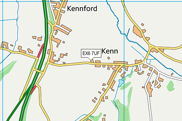 EX6 7UF map - OS VectorMap District (Ordnance Survey)