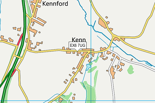 EX6 7UG map - OS VectorMap District (Ordnance Survey)