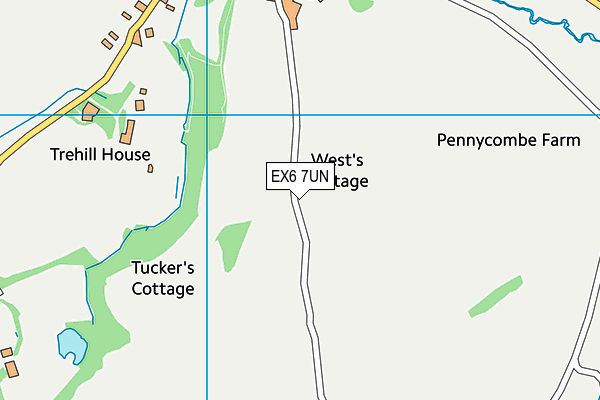 EX6 7UN map - OS VectorMap District (Ordnance Survey)