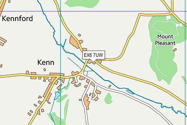 EX6 7UW map - OS VectorMap District (Ordnance Survey)