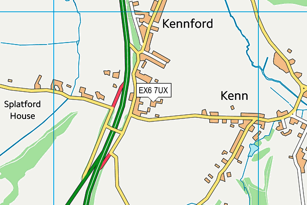 EX6 7UX map - OS VectorMap District (Ordnance Survey)