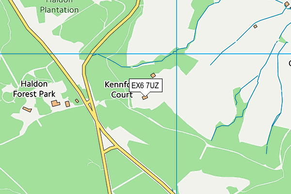 EX6 7UZ map - OS VectorMap District (Ordnance Survey)