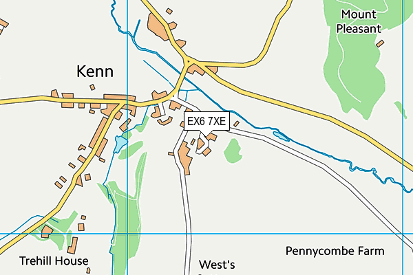 EX6 7XE map - OS VectorMap District (Ordnance Survey)