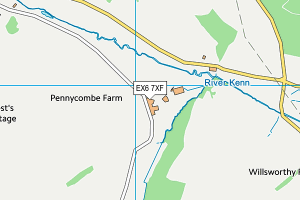 EX6 7XF map - OS VectorMap District (Ordnance Survey)