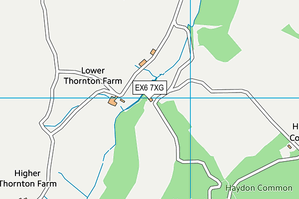 EX6 7XG map - OS VectorMap District (Ordnance Survey)