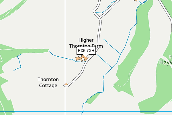 EX6 7XH map - OS VectorMap District (Ordnance Survey)