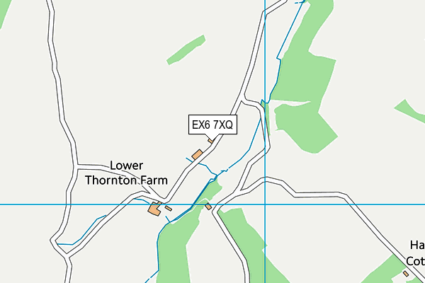 EX6 7XQ map - OS VectorMap District (Ordnance Survey)