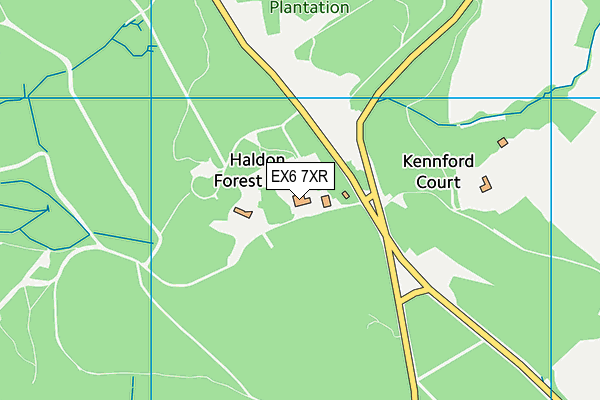 EX6 7XR map - OS VectorMap District (Ordnance Survey)