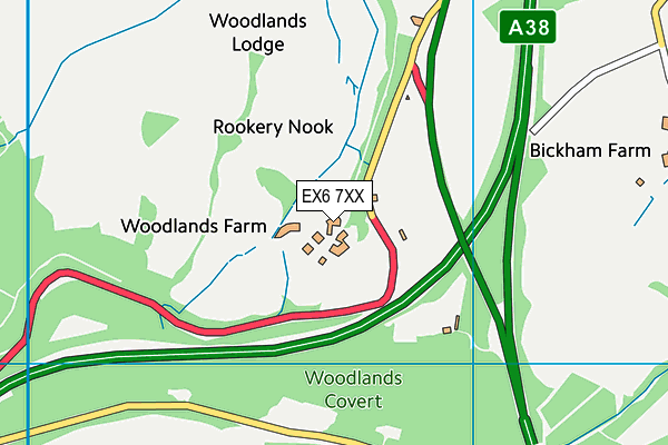 EX6 7XX map - OS VectorMap District (Ordnance Survey)