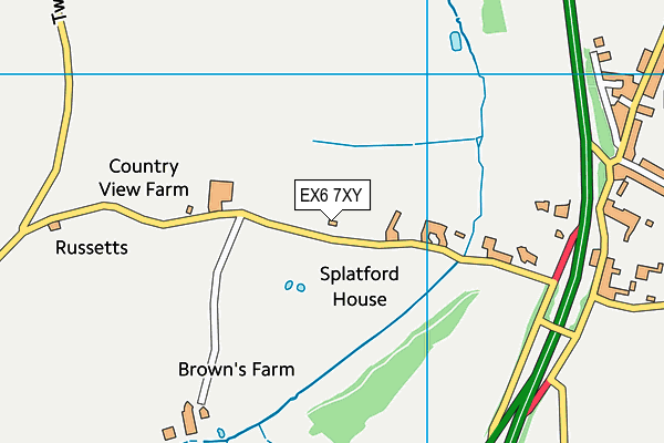 EX6 7XY map - OS VectorMap District (Ordnance Survey)