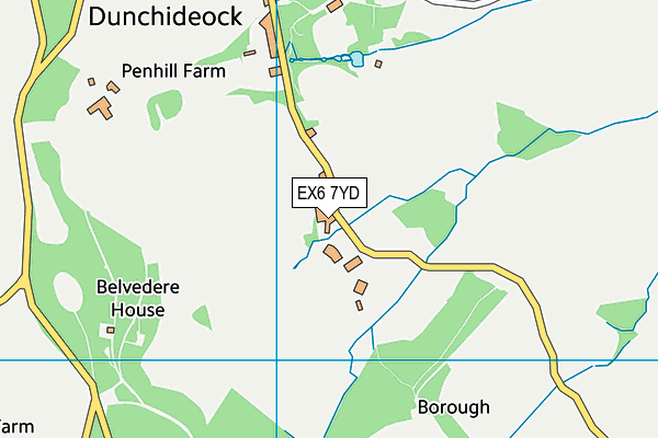 EX6 7YD map - OS VectorMap District (Ordnance Survey)