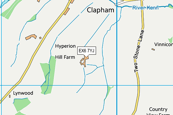 EX6 7YJ map - OS VectorMap District (Ordnance Survey)