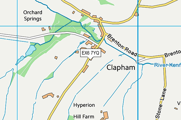 EX6 7YQ map - OS VectorMap District (Ordnance Survey)