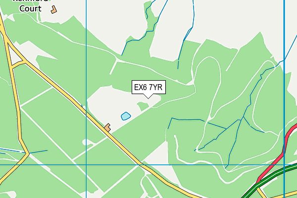 EX6 7YR map - OS VectorMap District (Ordnance Survey)