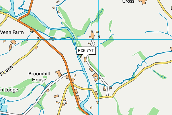 EX6 7YT map - OS VectorMap District (Ordnance Survey)