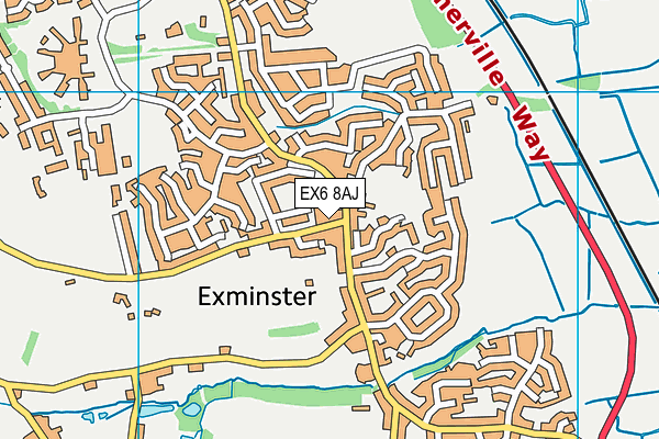 Exminster Community Primary map (EX6 8AJ) - OS VectorMap District (Ordnance Survey)