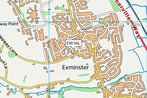EX6 8AL map - OS VectorMap District (Ordnance Survey)