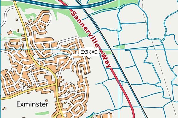 EX6 8AQ map - OS VectorMap District (Ordnance Survey)