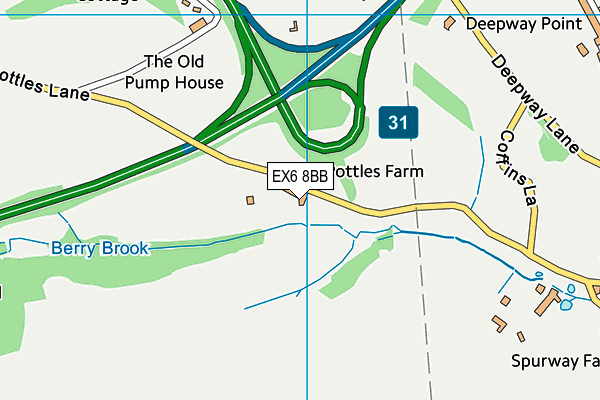 Exeter Bike Park map (EX6 8BB) - OS VectorMap District (Ordnance Survey)