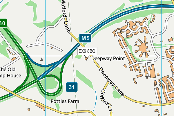 EX6 8BQ map - OS VectorMap District (Ordnance Survey)